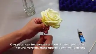 White Rose from polymer clay. Part 5