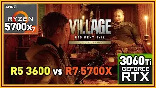 Resident Evil Village PC - Ryzen 5 3600 vs Ryzen 7 5700X | RTX 3060 Ti - Side by Side Testing