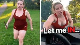 Psychopath Karen ATTACKS Woman For Running Without Bra..