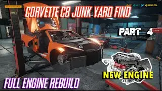 Car Mechanic Simulator 2018 - Junkyard Rescue Chevrolet Corvette C8 | Building a new engine