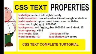 css text properties  in details