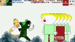 Mugen Homer Simpson and Drunky vs Clowny the Clown Bag and Nightmare Combat Bag