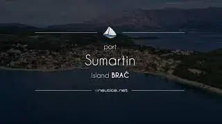 Luka Sumartin, otok Brac (posnetek iz zraka)