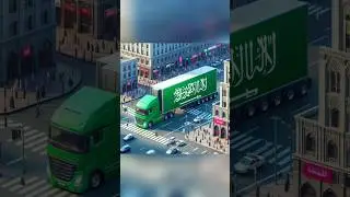 Truck 🚚 ❤️ Saudi Arabia Turkey Palestine Egypt Bangladesh | Viral Ai short | Riyad Algorithm #shorts