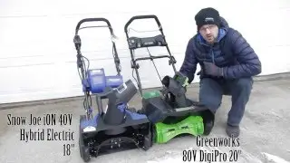 COMPARE DESIGN: snow joe iON 40V hybrid vs greenworks 80V Digipro snow throwers