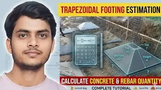 How to calculate volume of concrete for trapezoidal footing