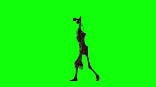 Сиреноголовый монстр на зеленом фоне хромакей. SirenHead monster on a green background a chromakey.