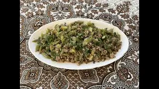 ЗЕЛЕНАЯ ФАСОЛЬ С ФАРШЕМ. ВКУСНОЕ И БЫСТРОЕ БЛЮДО