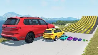 Small to Giant Cars vs Speed Bumps - BeamNG.Drive