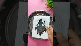 wait For End 😱 Sawan Special Mahadev Painting ❤️🔥#shorts #sawan #mahadev #painting