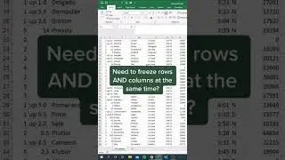 Freeze Columns and Rows at the Same Time |