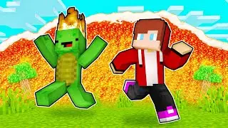 How Mikey & JJ Survive the Lava Tsunami in Minecraft Challenge! (Maizen Mizen Mazien)