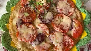Піца з кабачка смакота👍#піца #пиццанасковороде #відеоукраїнською #food #cooking