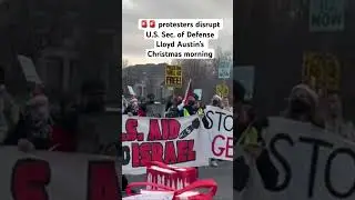 Christmas morning Pro-Palestine protest in front of US Secretary of Defense Lloyd Austin house