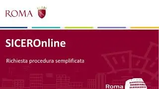 SICER online - Tutorial - Richiesta procedura semplificata