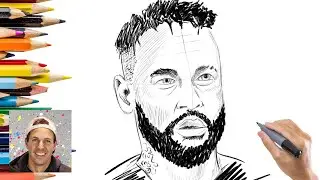 How to Draw Neymar Jr Easy Step by Step Tutorial 🎨