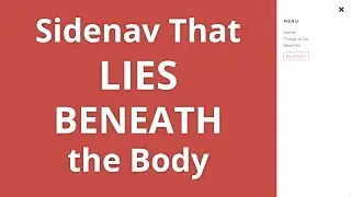 Sidenav That Lies BENEATH / UNDER the Body | HOW-TO MAKE | HTML, CSS & jQuery | EASY TUTORIAL