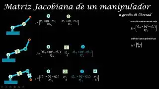 Matriz Jacobiana para diferentes configuraciones de  robot manipuladores