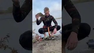 Подводная охота на озере! Караси гиганты! #shorts #fishing #short #подводнаяохота