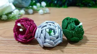 beautiful shiny flower for decoration 🌹🌺 | DIY crafts | Flowers making