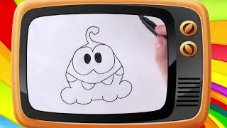 Как нарисовать Ам Няма / How to draw Om Nom. Оживающие рисунки