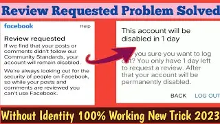 how to solve review requested facebook problem 2023 || without identity solve review requested fb ||