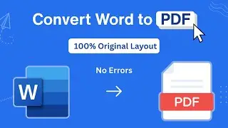 How to Convert Word to PDF in Laptop | Easy Guide