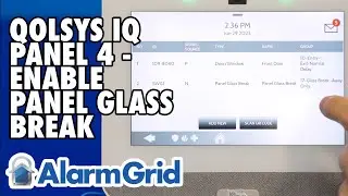 Qolsys IQ Panel 4: Enable Panel Glass Break