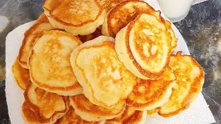 Сладкие оладьи на молоке🥞 Оладушки на масленицу Sweet pancakes with milk