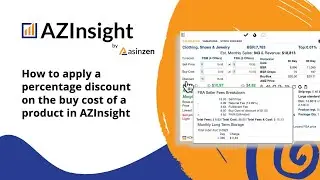 How to apply a percentage discount on the buy cost of a product in AZInsight