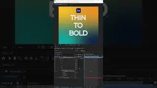 Thin to Bold Text Effect - Adobe After Effects - #aftereffects #motiondesign #motiongraphics #shorts