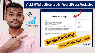 How To Add an HTML Sitemap in WordPress Website | Can HTML Sitemap Boost Ranking?
