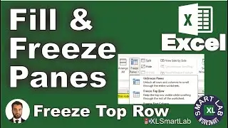 Excel Fill and Freeze Panes - Playlist Part 08/28 #freezepanes #excelfill @worksmartwithsharaz
