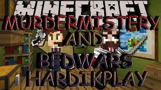 Геймплей майнкрафт Bedwars, murdermystery!?!?! HIVEMC