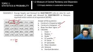 [1.2.6a] #Mathematics-3 - Apply statistics in sustainable technologies