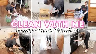 ALL DAY CLEANING | ULTIMATE WHOLE HOUSE CLEAN WITH ME | MESSY HOUSE TRANSFORMATION