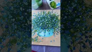 НЕЗАБУДКИ / ЖИВОПИСЬ АКРИЛОМ / АЛЕКСЕЙ 11 ЛЕТ