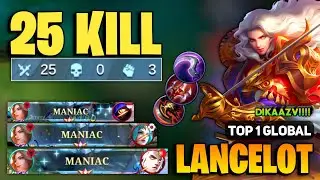 3X MANIAC! Lancelot Best Build 2023 [ Lancelot Top 1 Global Gameplay ] DIKAAZV!!!! - Mobile Legends