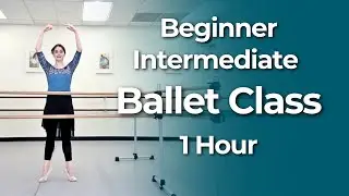 FREE Live Class! Beginner Intermediate Ballet Class 💜 Dance at Home! | Kathryn Morgan