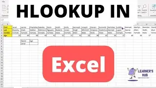 Hlookup function in excel | LEARNER'S HUB | 