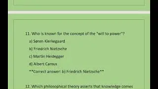 Philosophy 2024 CSS MCQs