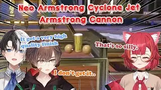Tsuna and Kamito can't get over with the Neo Armstrong Cyclone Jet Armstrong Cannon.