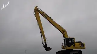 Deepening a fire pond with a Long Arm Excavator