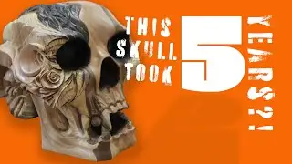 This Wood Skull took 5 Years to Carve!