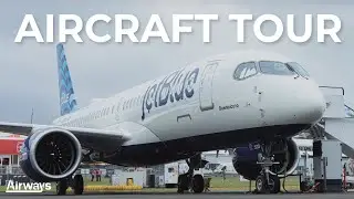 Inside JetBlue's A220 in Farnborough | #fia2024