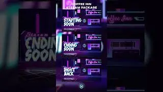 Free Neon Cafe Twitch Overlays #twitch #twitchstreamer #smallstreamer