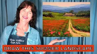 Landscape Drawing Lesson with Valerie Wallace Fine Arts