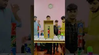 Soda can tower challange #funny #gamechallange #funnygames #comedy