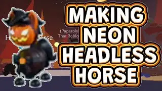 Headless Horse NEON in Adopt Me Halloween ! #adoptme #neonheadlesshorse