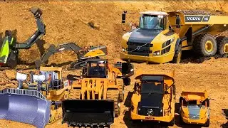 🤠1 Hour of 4K RC Construction: Bulldozers, Excavators, and More!!